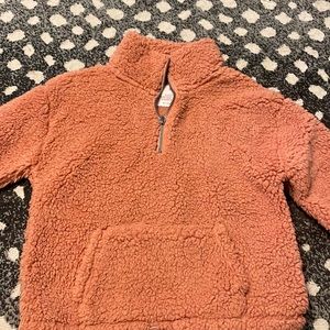 sherpa, coral, size small, worn a few times, no damage